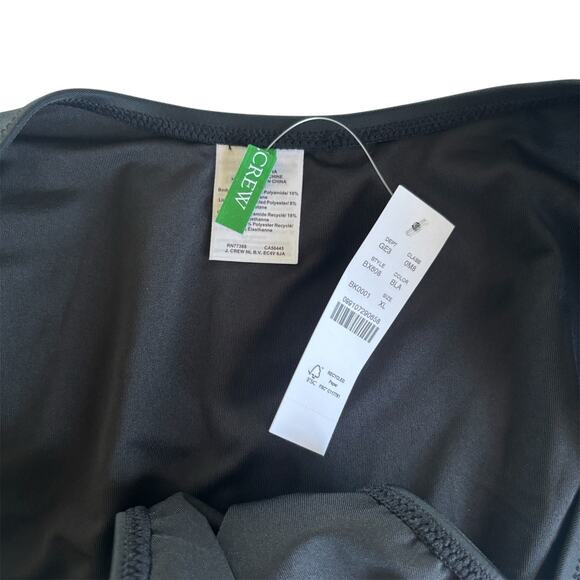 J.Crew Solid Black Stretch Bikini Hipster Bottoms Women's Swimwear Size XL - Picture 4 of 7